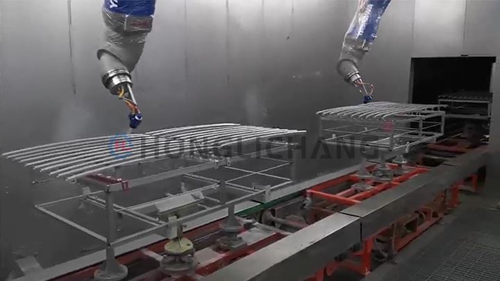 6 ኣክሲስ ስፕራይ ሮቦት።